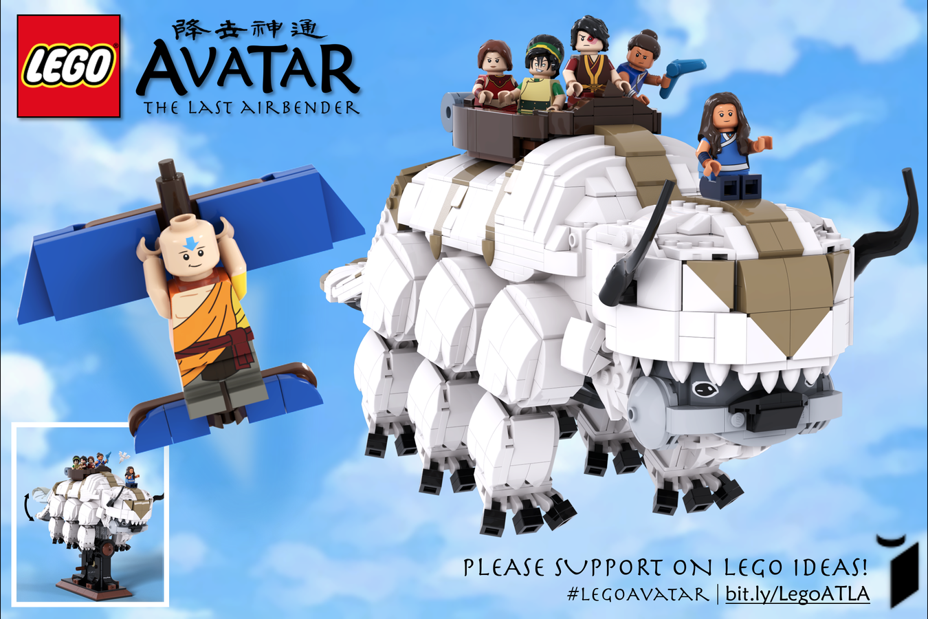 YIP YIP Team Avatar! My Lego Avatar: The Last Airbender project is almost  to 2,000 supporters on Lego Ideas! With 10,000 votes it could actually  become a real set! Please consider supporting