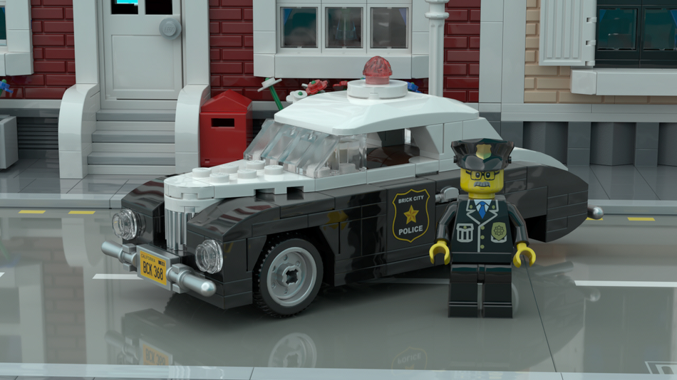 LEGO IDEAS - Build a Vintage car to cruise streets of LEGO® Modular Buildings! - 1940s Police Car