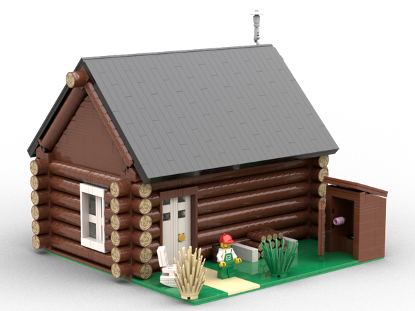 lego log cabin