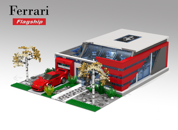 lego ferrari garage set