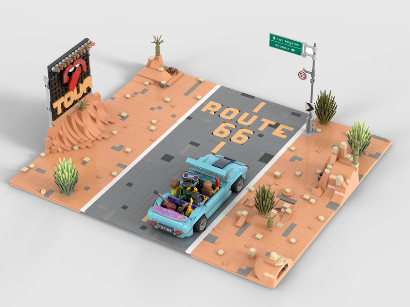 LEGO IDEAS - The Rolling Stones: Legends of Rock - Route 66 (The Fist Song,  From the Fist Album) by the Rolling Stones