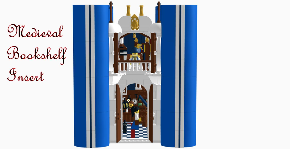 LEGO IDEAS Medieval Bookshelf Insert or Book Nook