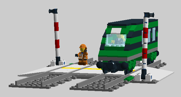 Lego railroad hot sale crossing set