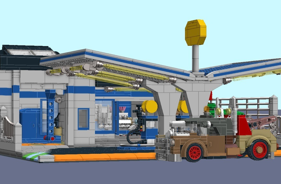 Lego creator best sale gas station