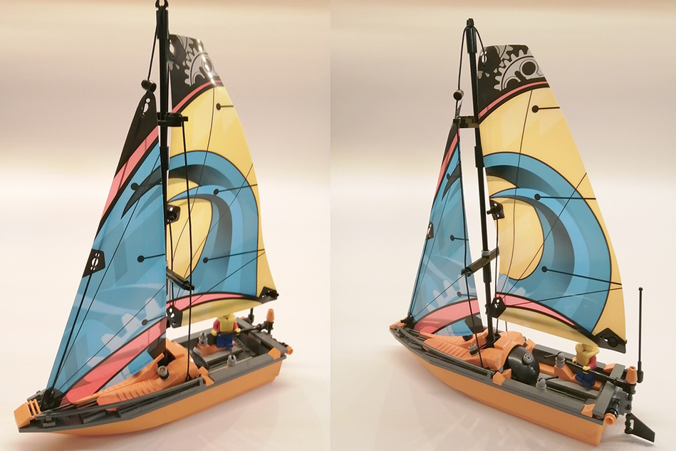 Orange discount lego boat