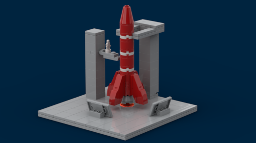 Lego saturn v discount rocket launch pad