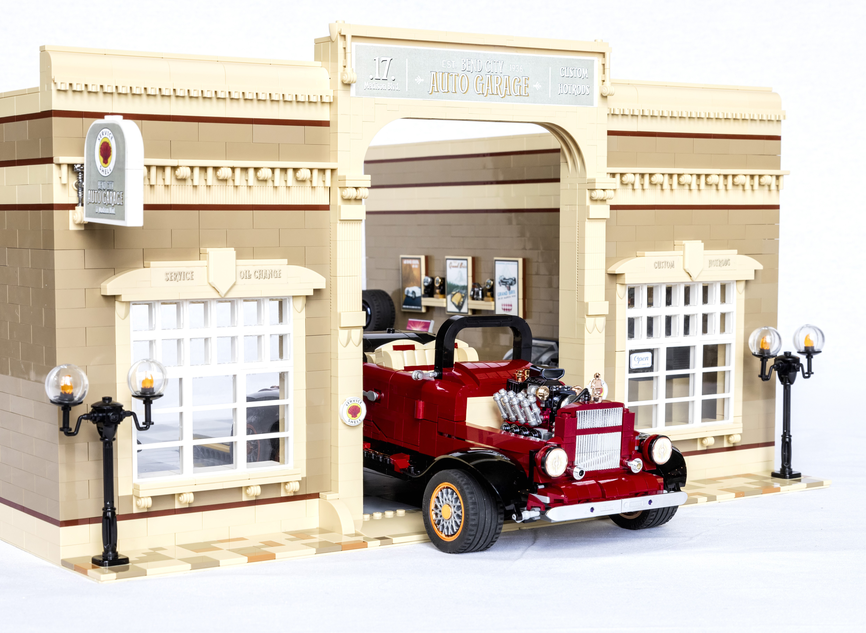 Lego car cheap garage moc