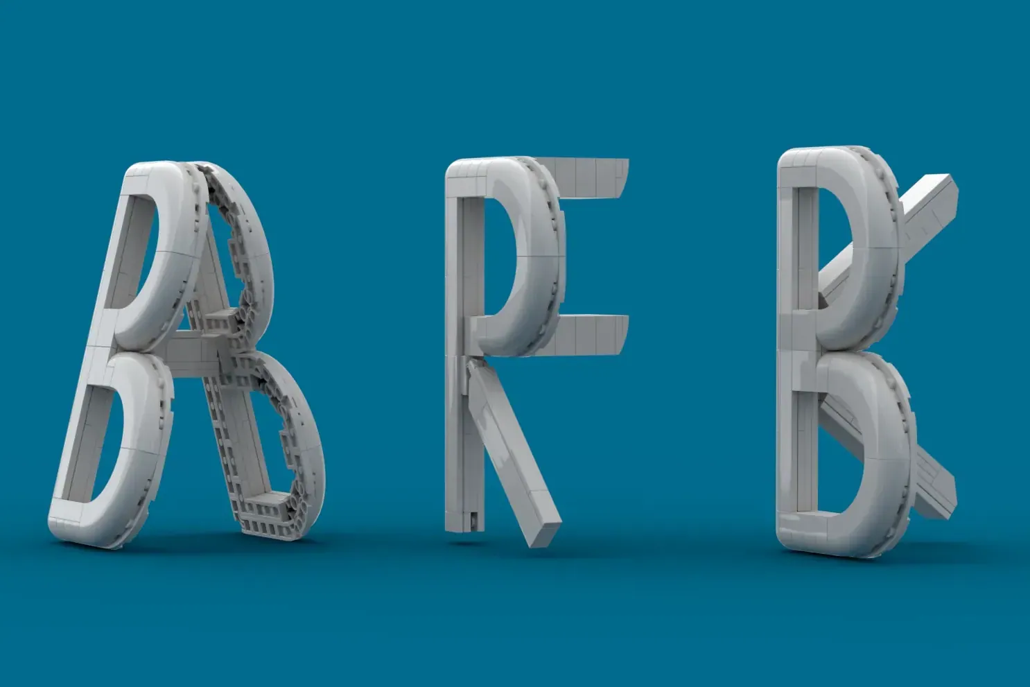 Mesmerising Letter Sculpture - BRB/AFK | LEGO® Ideas, image size:1486x991