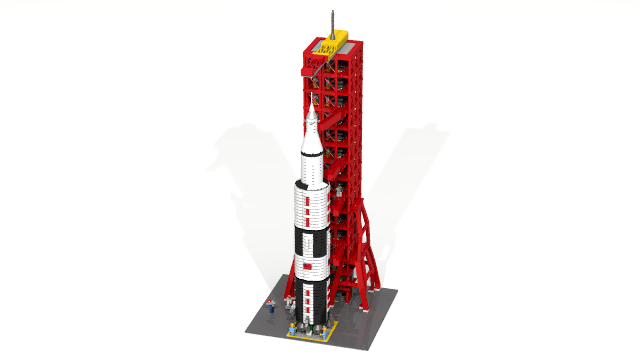 lego saturn v rocket launch pad