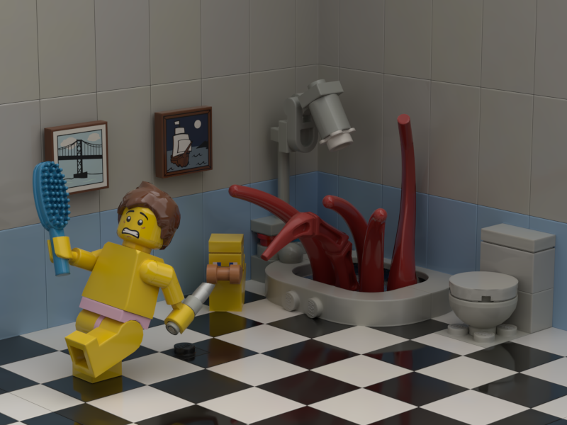 LEGO IDEAS - Scary Photography - The Toilet Monster!