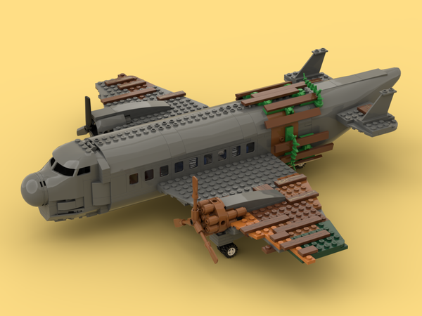 lego plane crash set