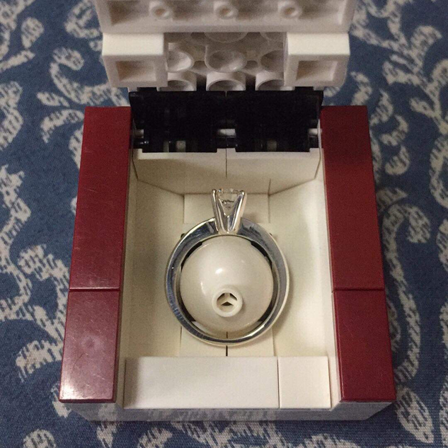 Lego engagement ring box hot sale