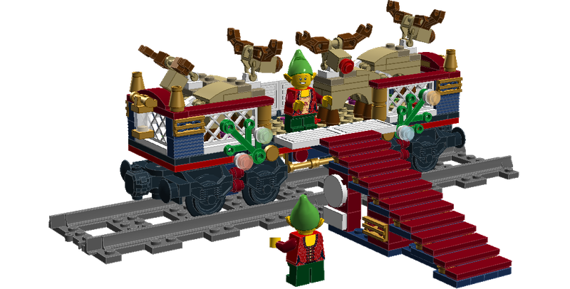 winter village train lego