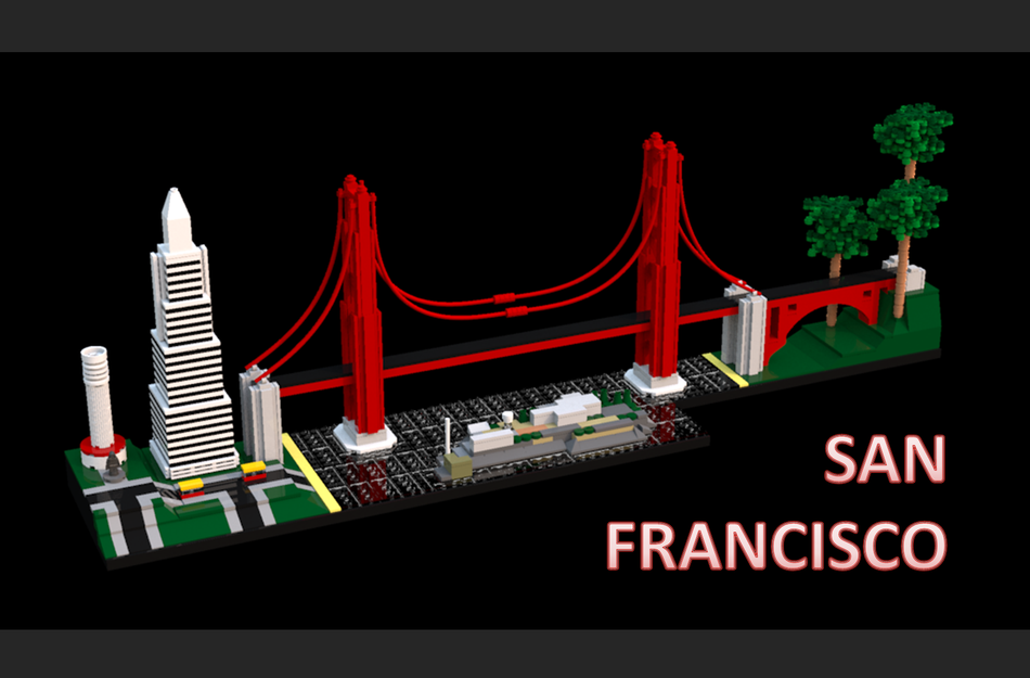 Lego architecture golden gate 2024 bridge