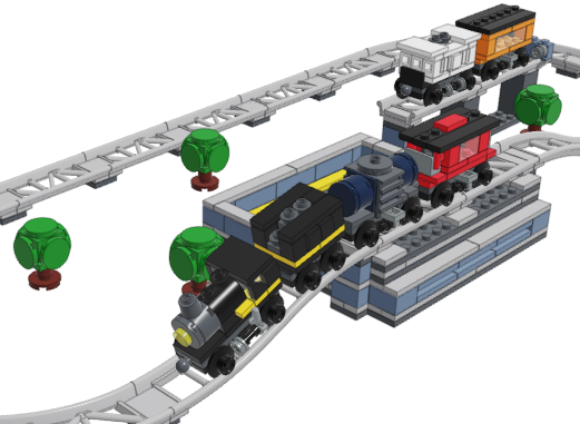 Mini store lego train