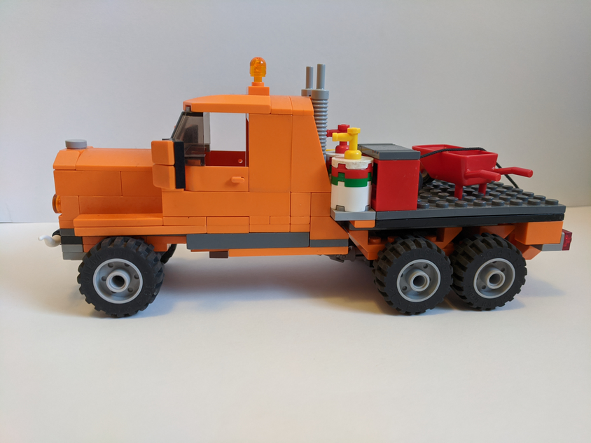 Orange best sale lego truck