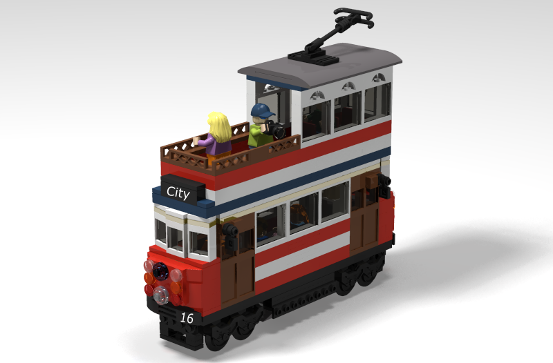 Lego double decker online train