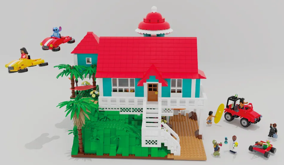 Lilo and Stitch Beach House LEGO Idea, Chip and Company