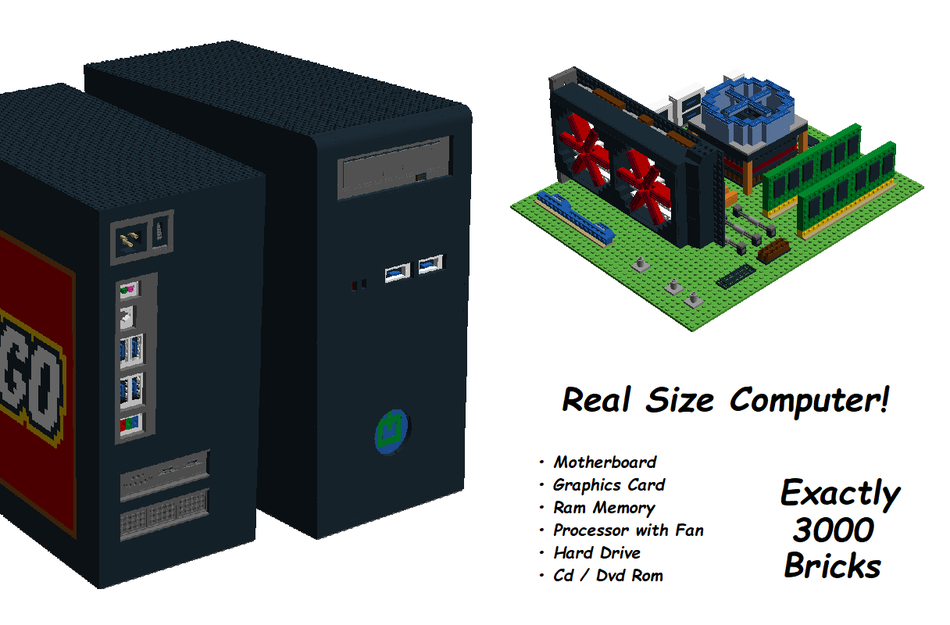 LEGO Real Size Computer With All