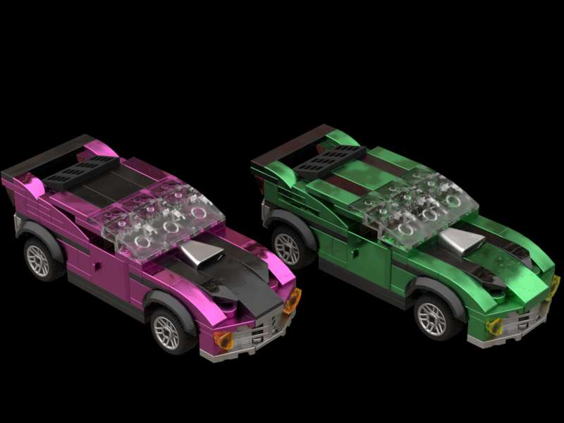 Pink lego online car