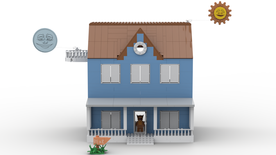 Lego house best sale with blue roof