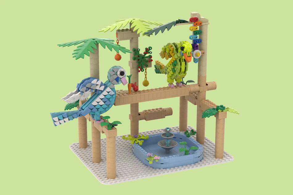 LEGO IDEAS Parakeet Pair and Their Playground