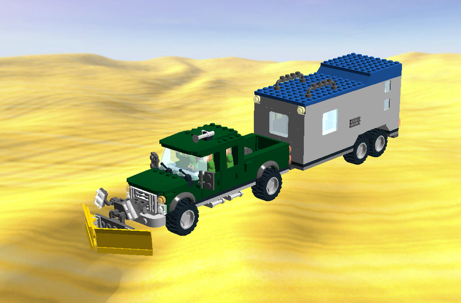 LEGO IDEAS Full size truck 4 door with camper and snow plow