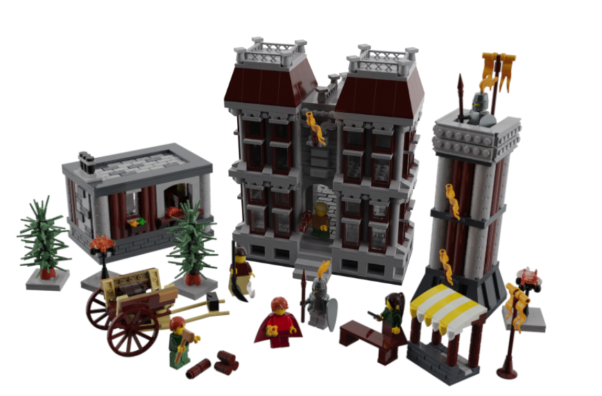 New Medieval Town Square! 3,304 pieces,March $229.99 USD #lego #medieval  #medievalarchitecture #legos #legophotography #castle…