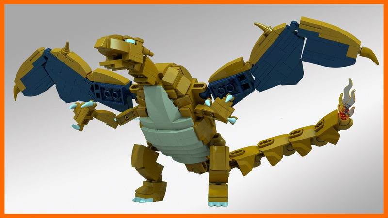 mega charizard x lego