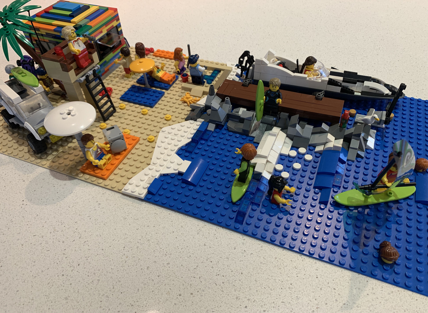 Beach lego hot sale