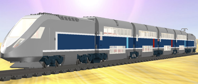 lego double decker train