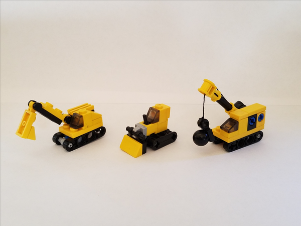 lego mini construction vehicles