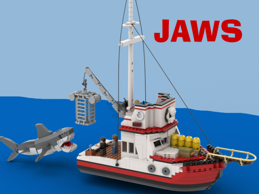 Lego store jaws boat