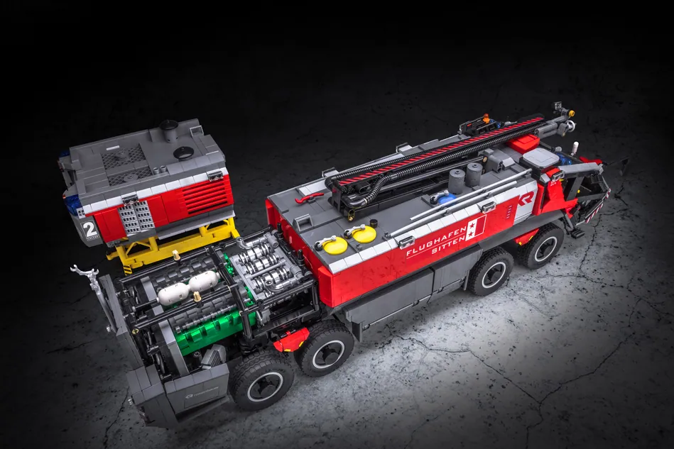 LEGO Ideas Airport Firetruck Rosenbauer PANTHER 8x8 Achieves 10 000 Supporters The Brick Fan