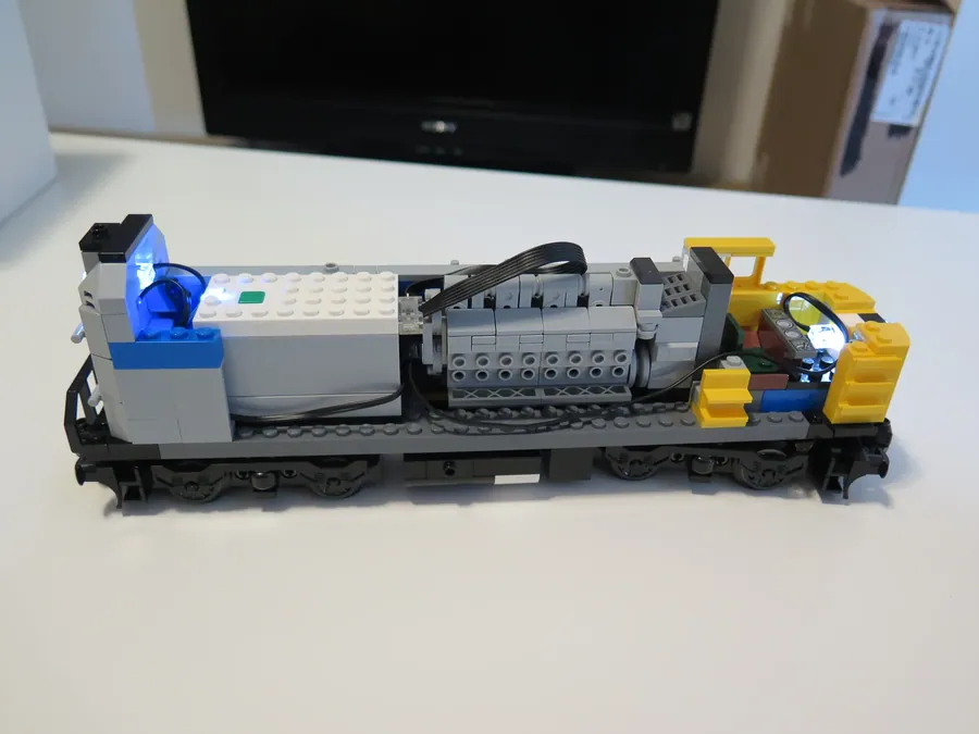 LEGO MOC Diesel Locomotive with Lights set 88005 modeled on Train