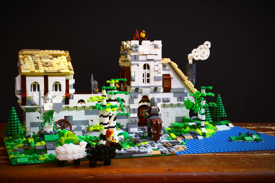 Lego white online castle