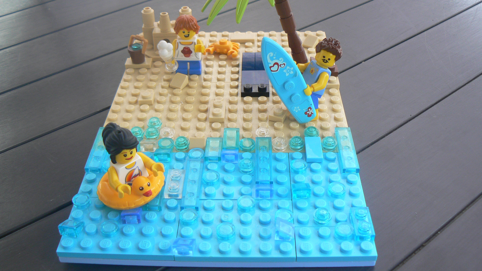 Lego beach sale scene