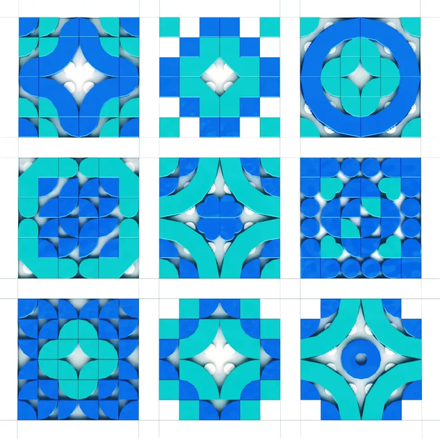 LEGO IDEAS Mosaics Mosaic of Portuguese Tiles