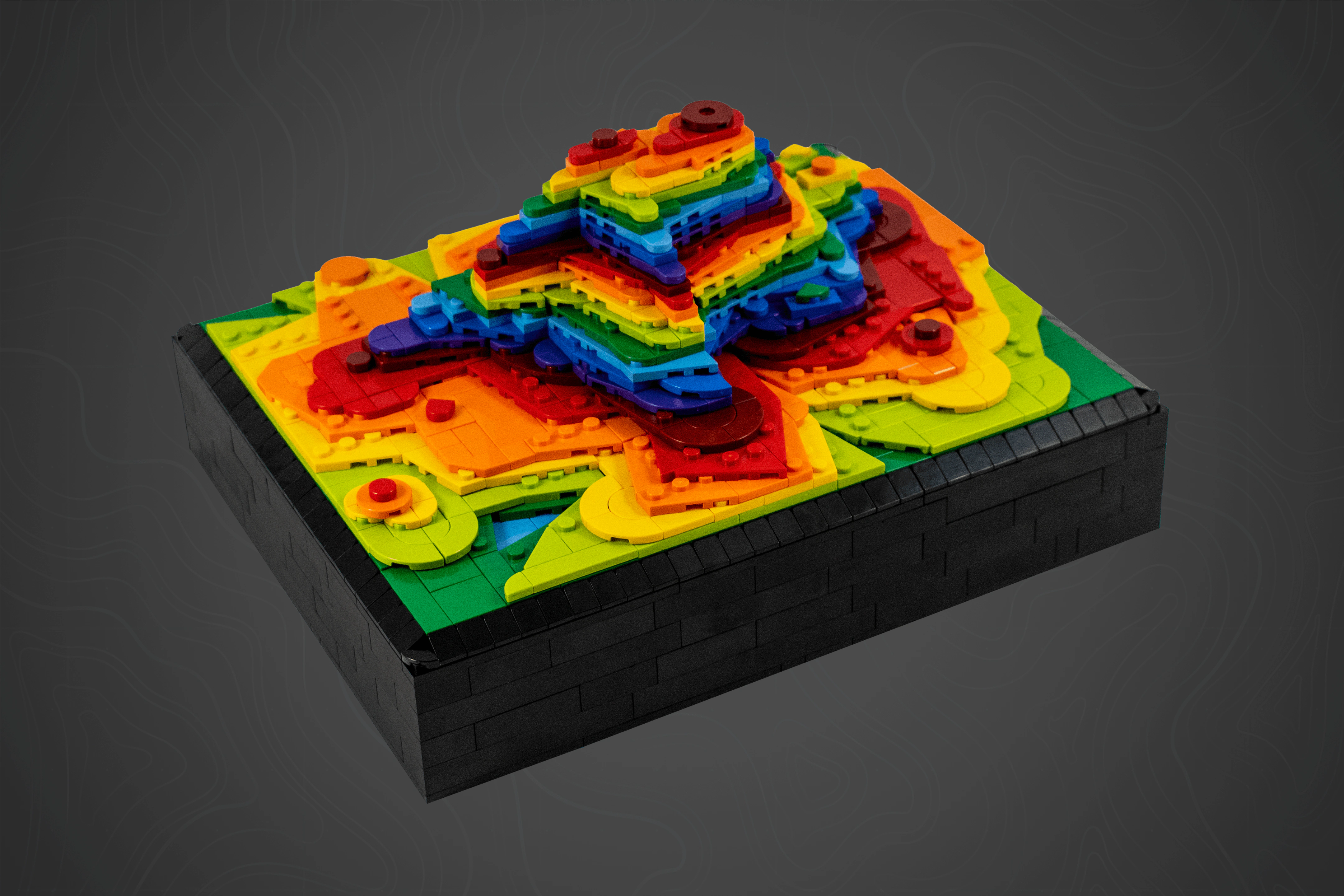 Rainbow Volcano: 3D Topography | LEGO® Ideas