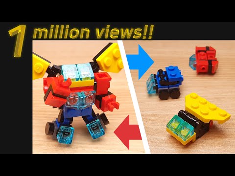 LEGO IDEAS - Micro Size Combiner Transformer Robot with 3 Vehicles