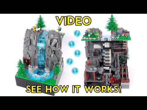 LEGO IDEAS Working Waterfall with Continuous Flowing Water