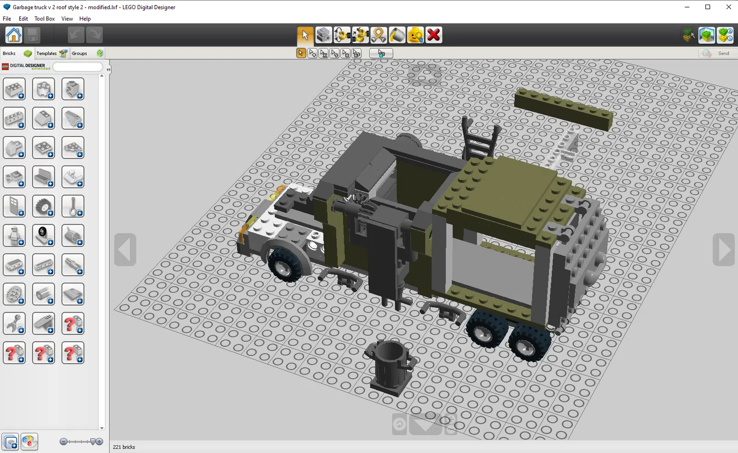 Automated garbage truck online lego